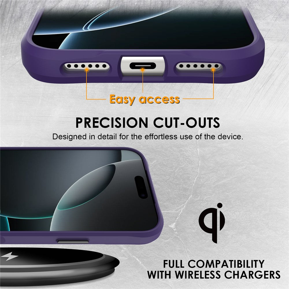 For iPhone 17 Pro Max Case Hybrid Hard PC Soft TPU Shockproof Phone Cover - Purple