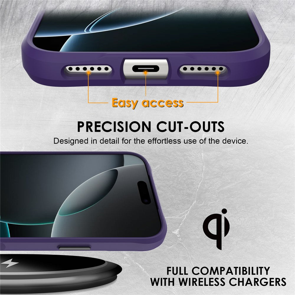 For iPhone 17 Pro Max Case Compatible with MagSafe Hybrid Hard PC Soft TPU Shockproof Phone Cover - Purple