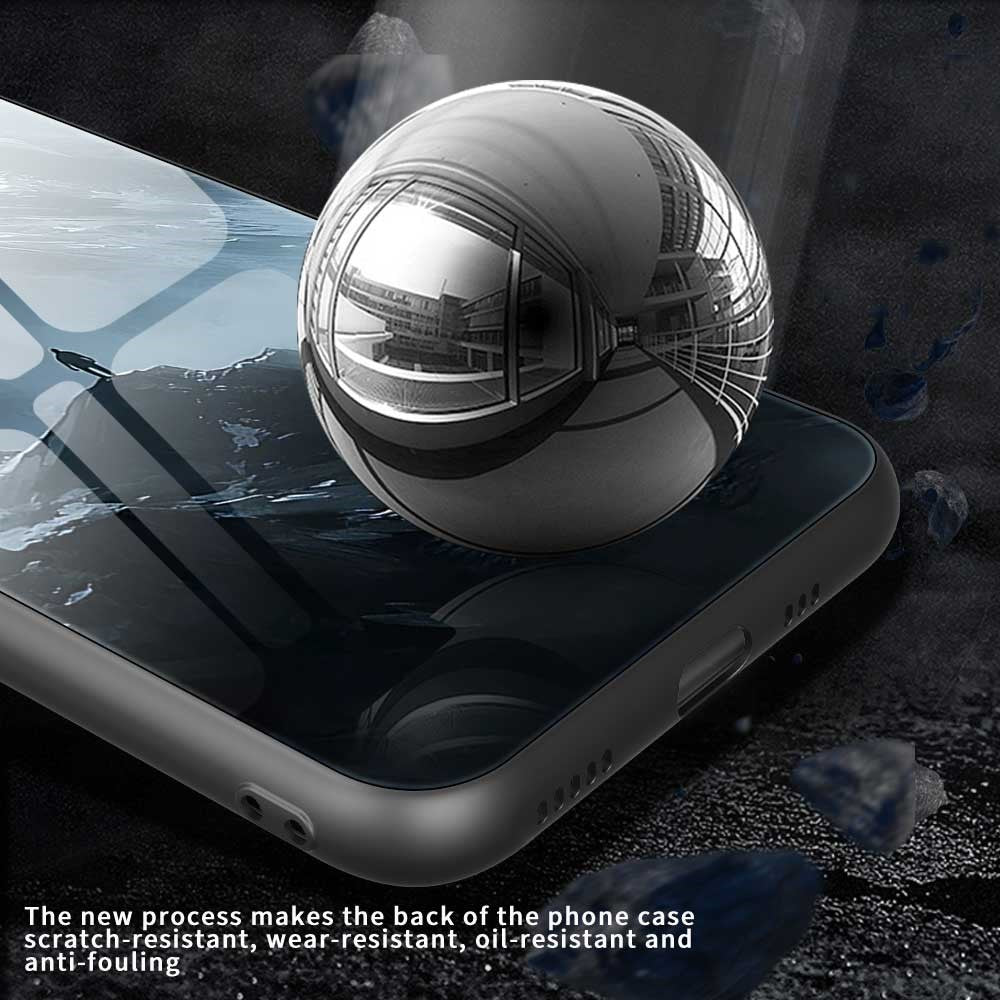 For iPhone 17 Pro Max Case Anti Drop PC TPU Tempered Glass Pattern Printing Phone Back Cover - B0178