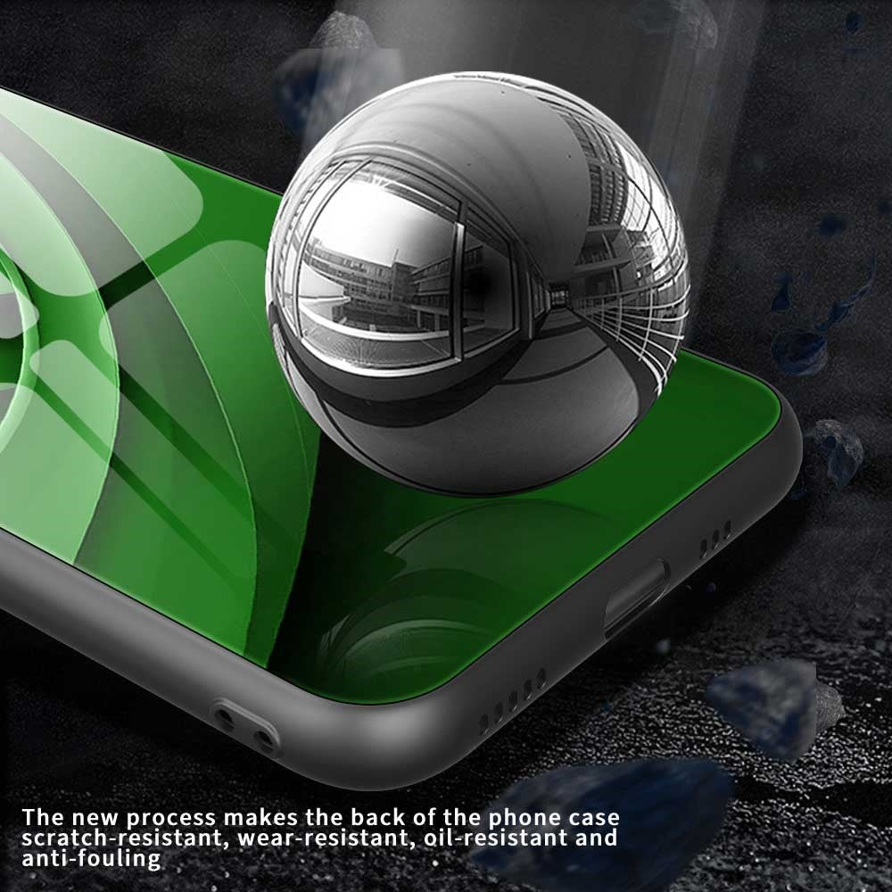 For iPhone 17 Pro Max Case Anti Drop PC TPU Tempered Glass Pattern Printing Phone Back Cover - B0192