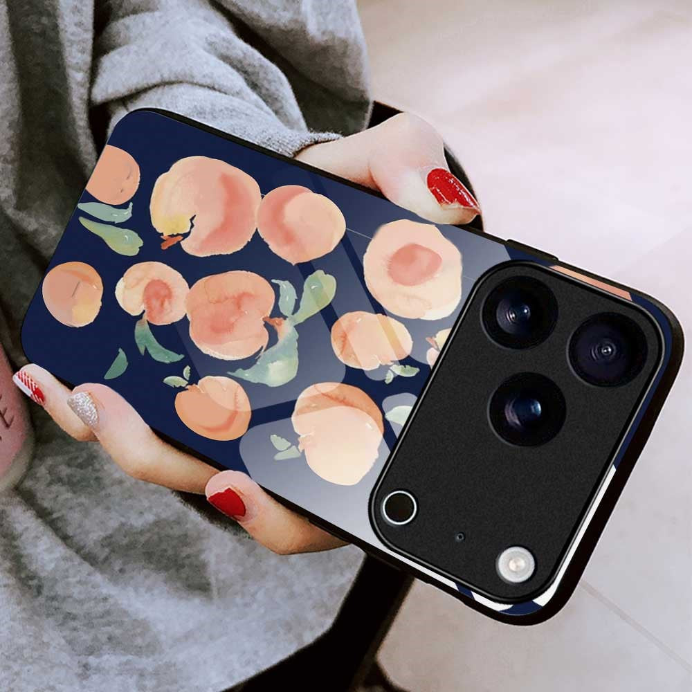 For iPhone 17 Pro Max Case Anti Drop TPU PC Tempered Glass Pattern Printing Phone Back Cover - B0203