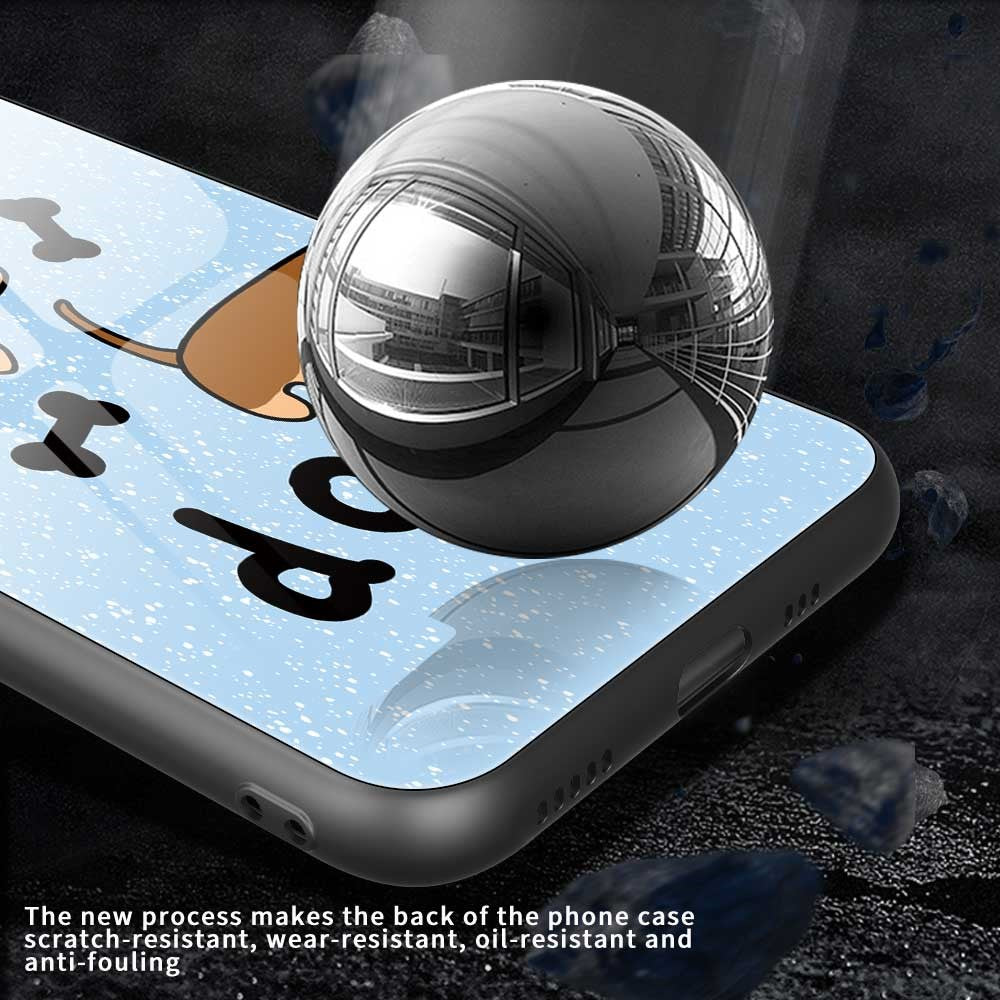 For iPhone 17 Pro Max Case TPU PC Tempered Glass Pattern Printing Anti Drop Phone Back Cover - B0238