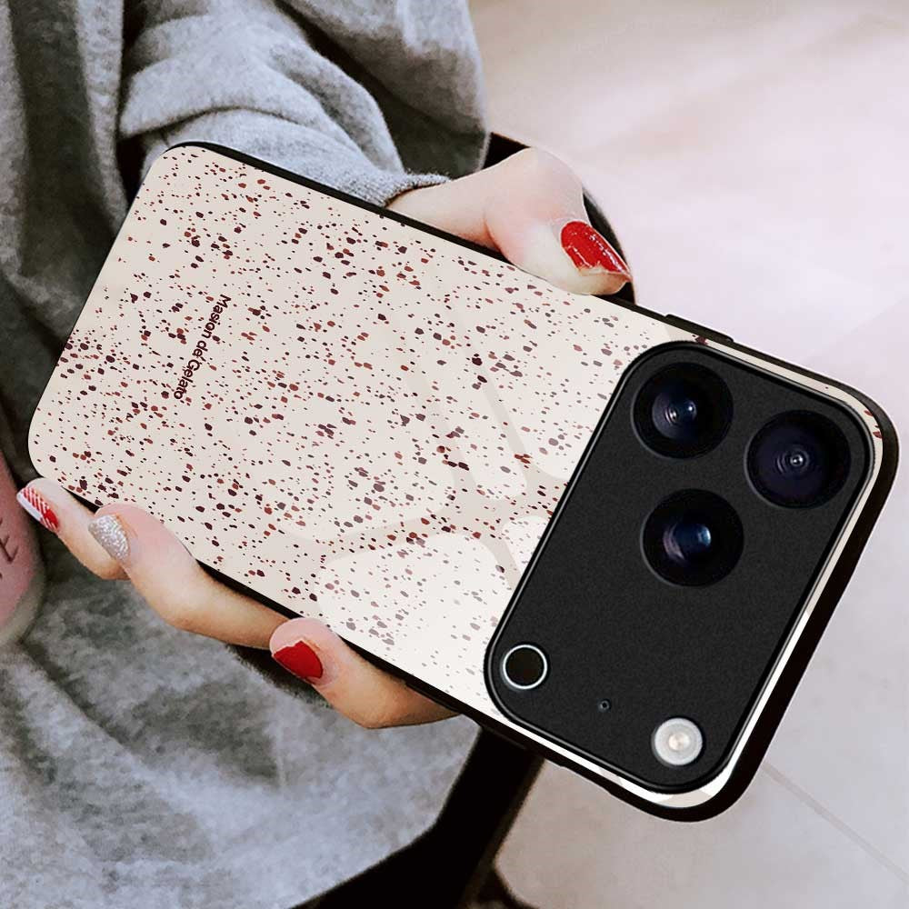 For iPhone 17 Pro Max Case PC TPU Tempered Glass Pattern Printing Anti Drop Phone Back Cover - B0261