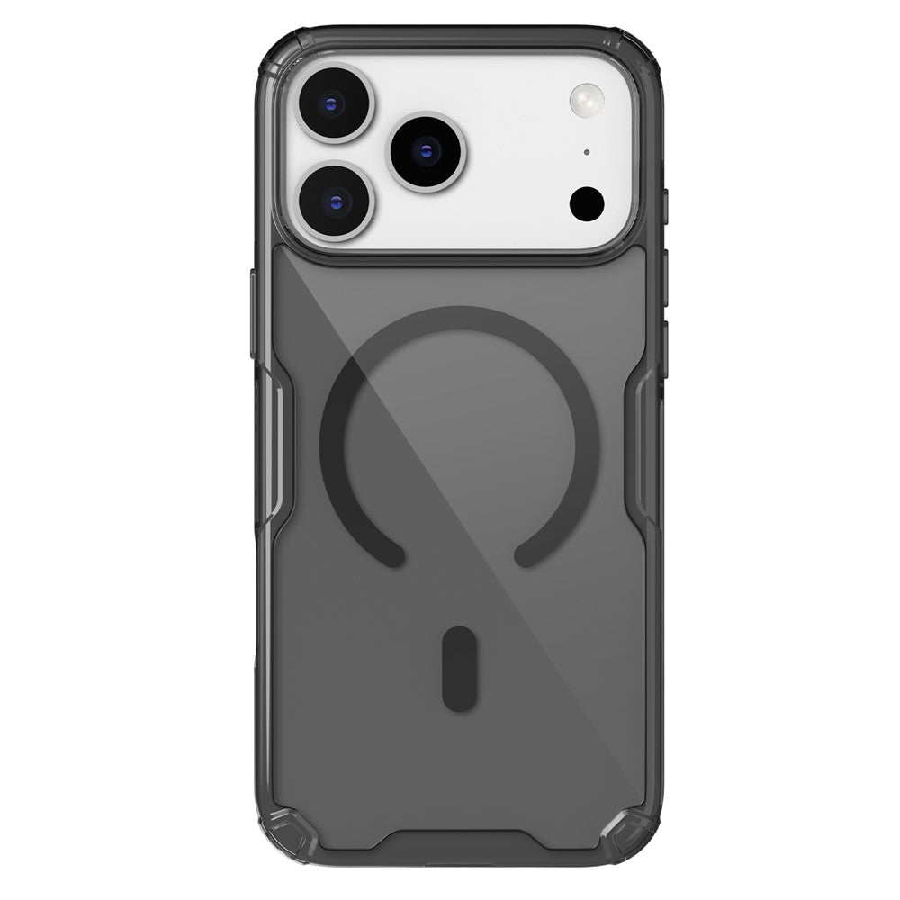 NILLKIN Nature Pro Series for iPhone 17 Pro Max Case Compatible with MagSafe TPU + PC Ultra Clear Phone Case - Grey