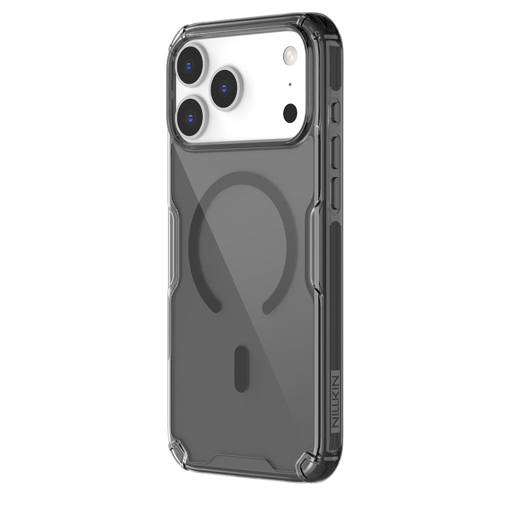 NILLKIN Nature Pro Series for iPhone 17 Pro Max Case Compatible with MagSafe TPU + PC Ultra Clear Phone Case - Grey