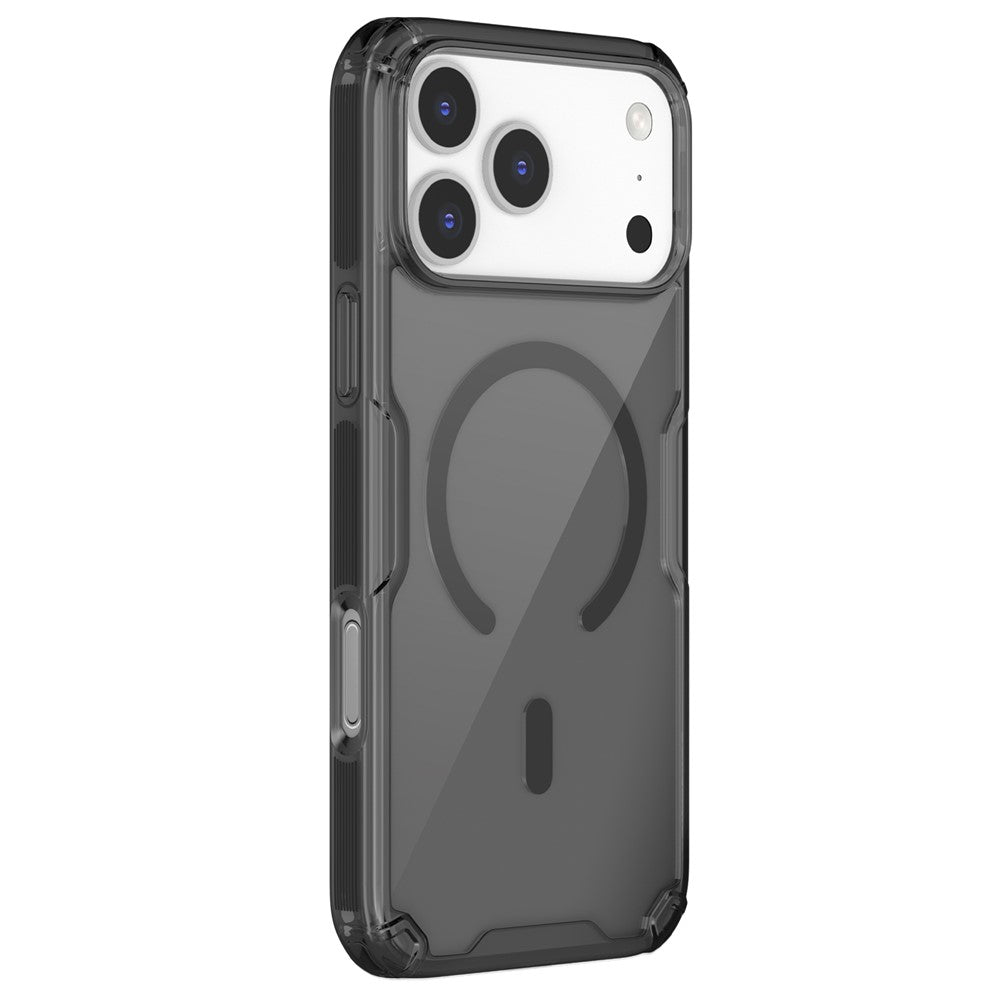 NILLKIN Nature Pro Series for iPhone 17 Pro Max Case Compatible with MagSafe TPU + PC Ultra Clear Phone Case - Grey