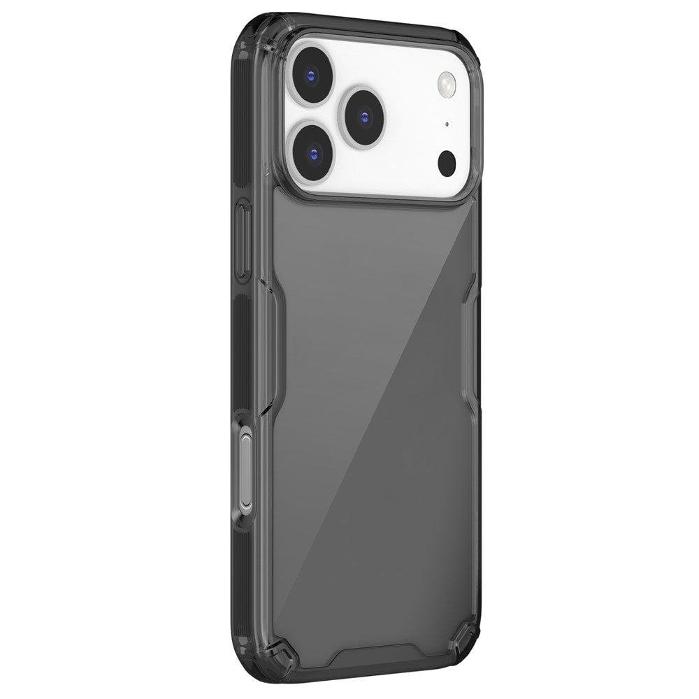 NILLKIN Nature Pro Series For iPhone 17 Pro Max Case PC + TPU Anti-Scratch Clear Back Cover - Grey