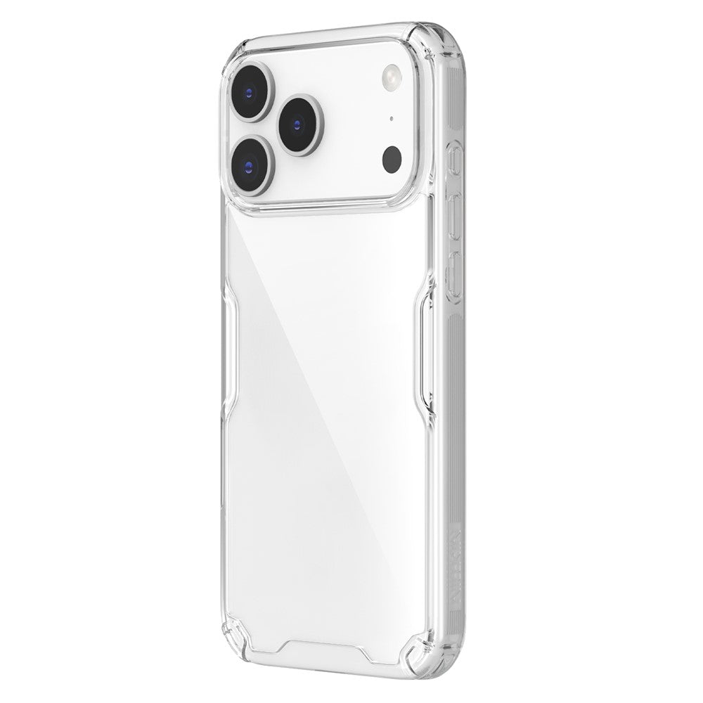 NILLKIN Nature Pro Series For iPhone 17 Pro Max Case PC + TPU Anti-Scratch Clear Back Cover - Transparent