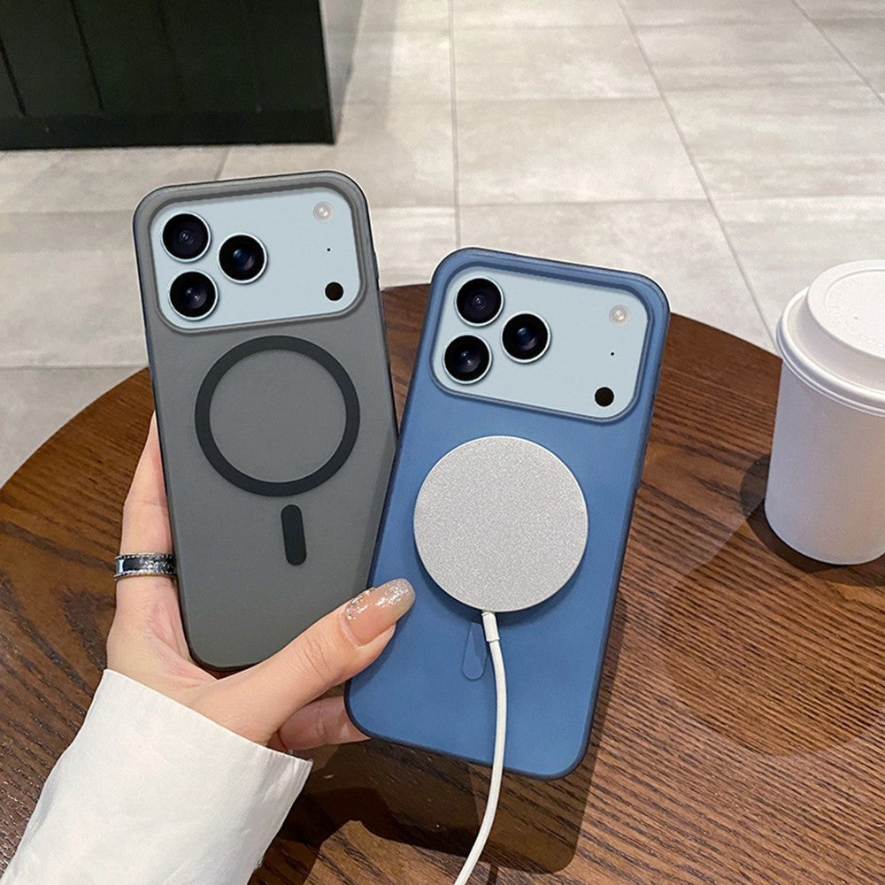 For iPhone 17 Pro Max Case Compatible with MagSafe Precise Cutouts Matte PC Phone Cover - Titanium Blue