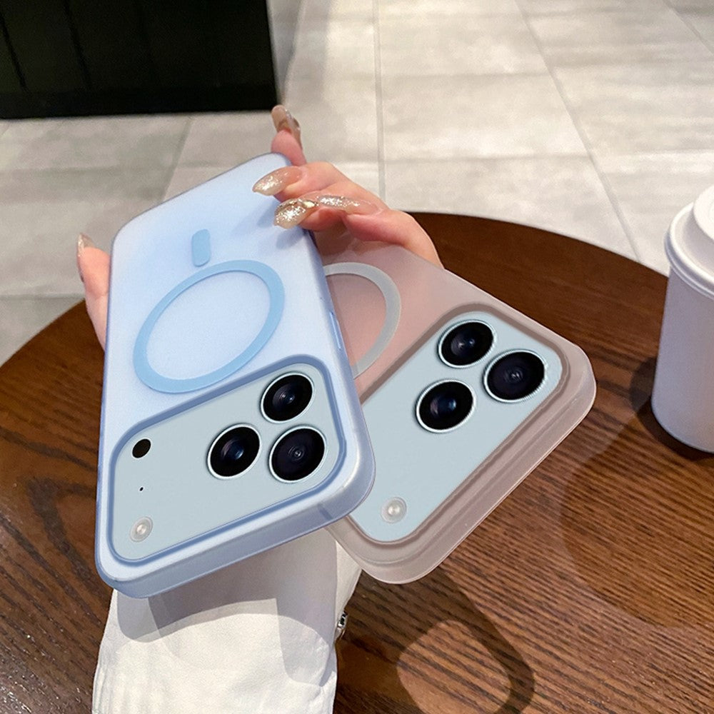 For iPhone 17 Pro Max Case Compatible with MagSafe Precise Cutouts Matte PC Phone Cover - Titanium Blue