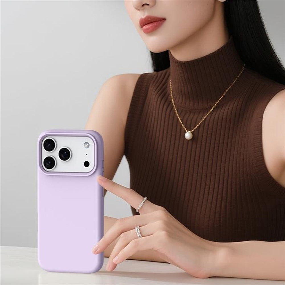 For iPhone 17 Pro Max Case Compatible with MagSafe Liquid Silicone + PC Phone Cover - Antique White