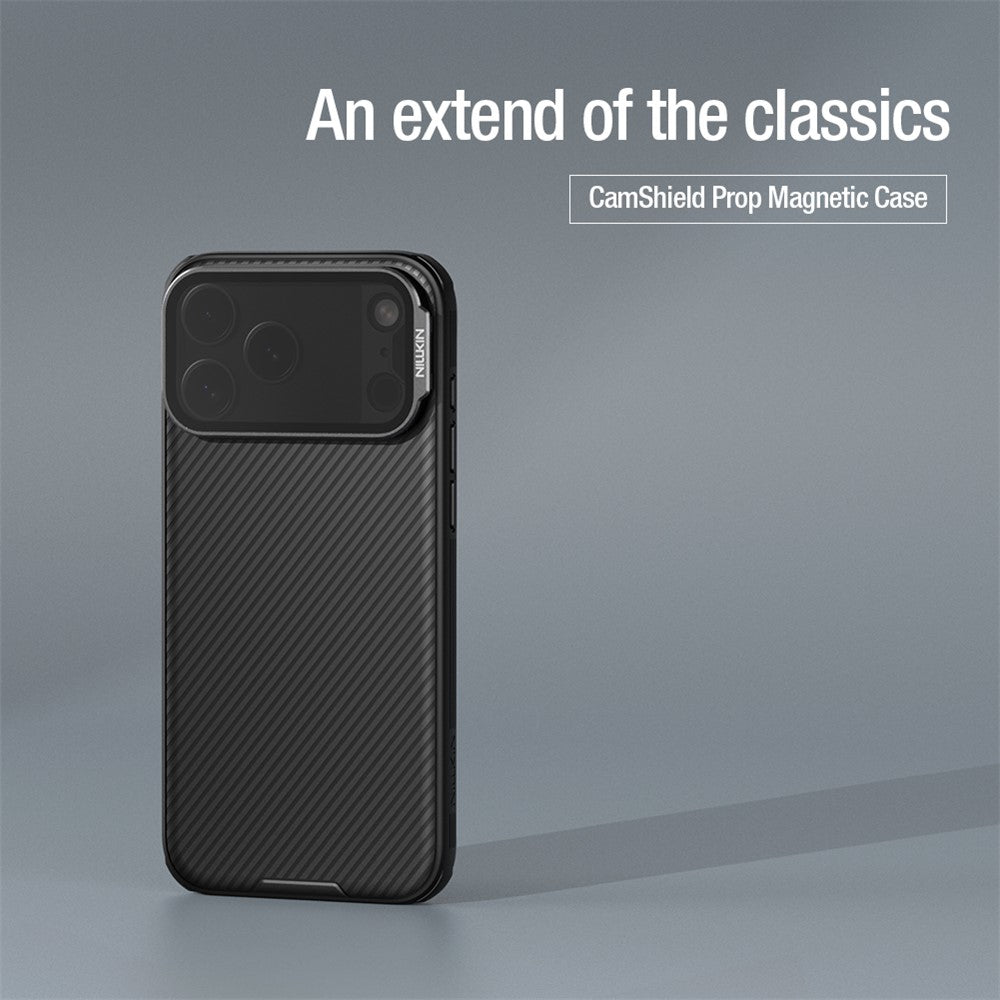 NILLKIN Camshield Prop Magnetic Series for iPhone 17 Pro Max Case Clear Black Lens Lid PC TPU Phone Back Cover