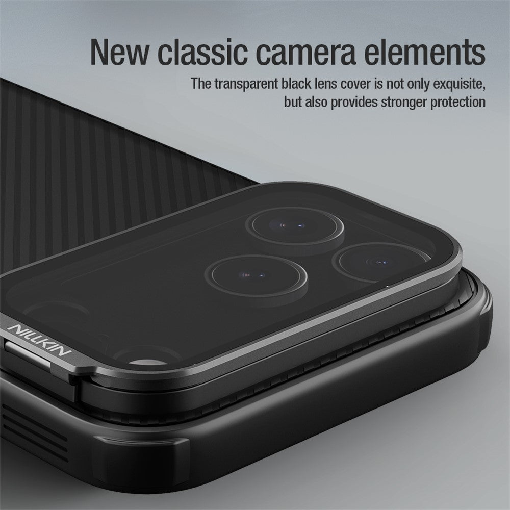 NILLKIN Camshield Prop Magnetic Series for iPhone 17 Pro Max Case Clear Black Lens Lid PC TPU Phone Back Cover