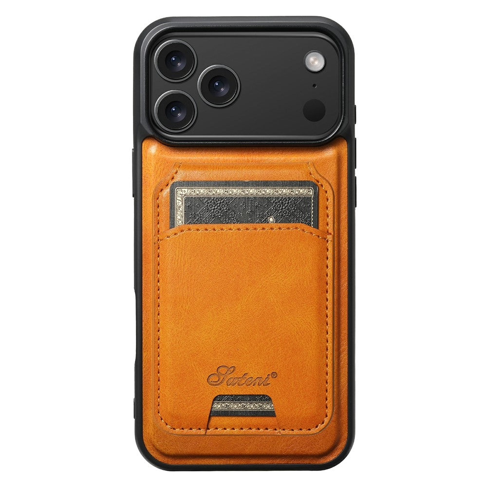 SUTENI H15 For iPhone 17 Pro Max Case Compatible with MagSafe Detachable Card Holder Phone Cover - Khaki