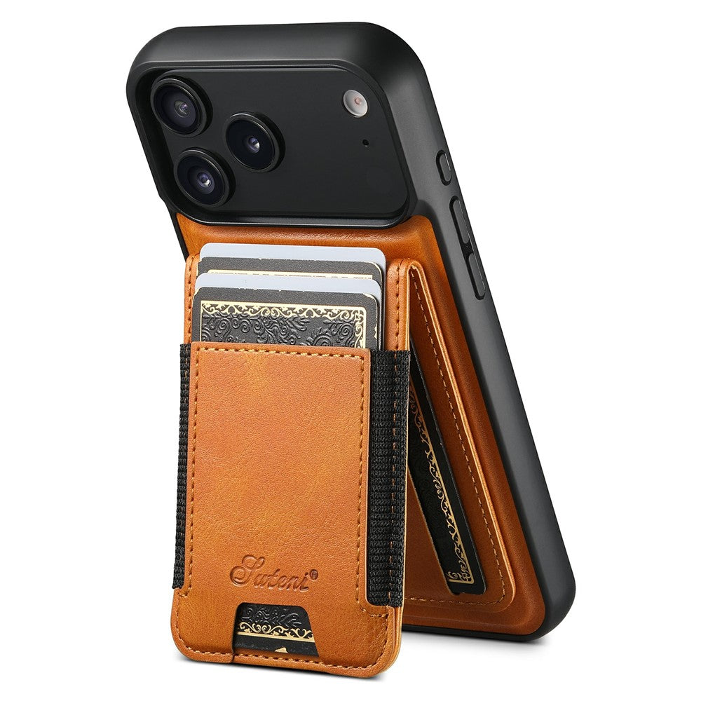 SUTENI For iPhone 17 Pro Max Case Compatible with MagSafe Card Holder Kickstand Phone Cover - Khaki