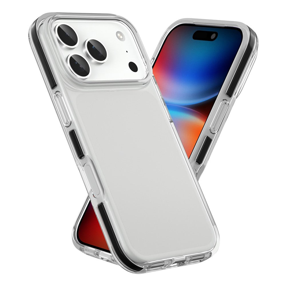 For iPhone 17 Pro Max Case TPU+TPE Anti-drop Clear Phone Cover - Transparent Black