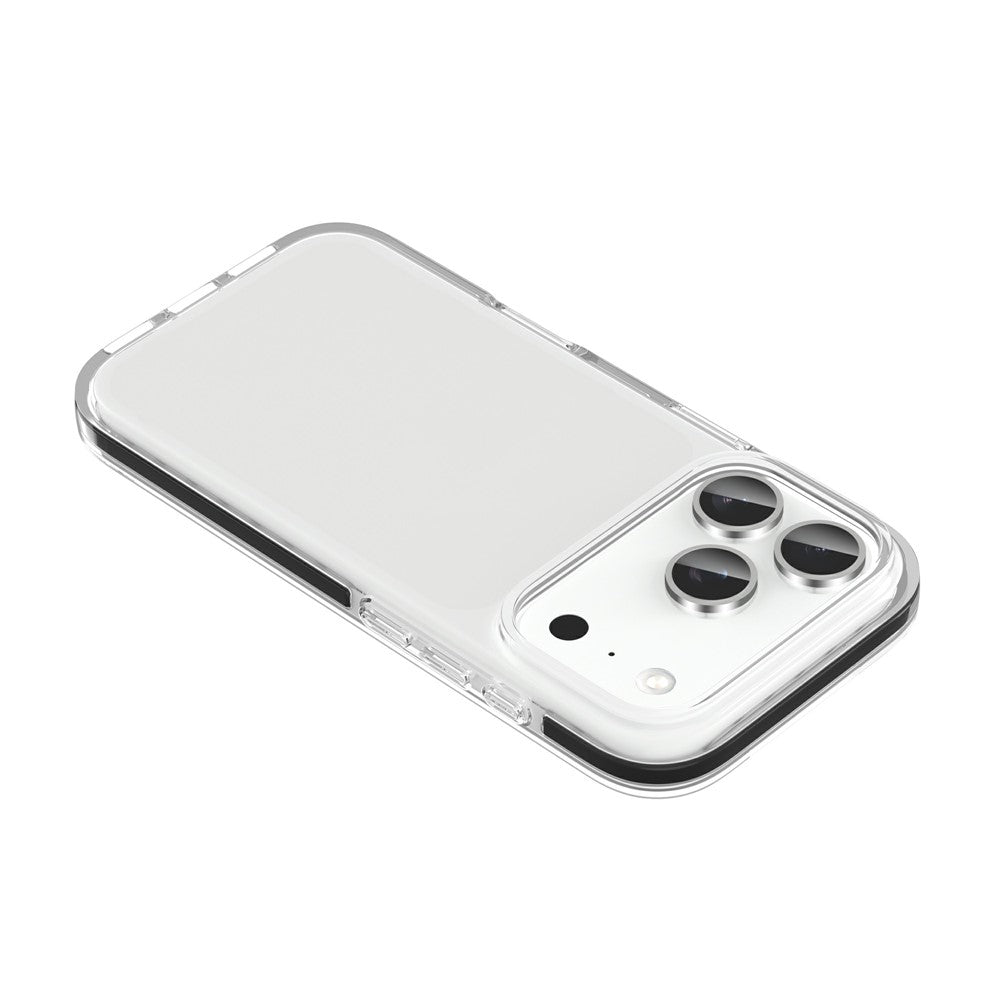 For iPhone 17 Pro Max Case TPU+TPE Anti-drop Clear Phone Cover - Transparent Black