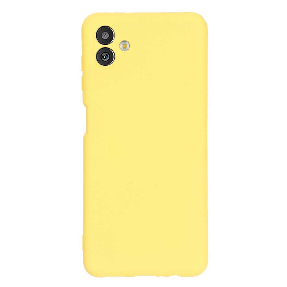 Cell Phone Case for Samsung Galaxy M13 5G, Liquid Silicone+Soft Microfiber Lining Anti-dust Phone Protective Cover - Yellow