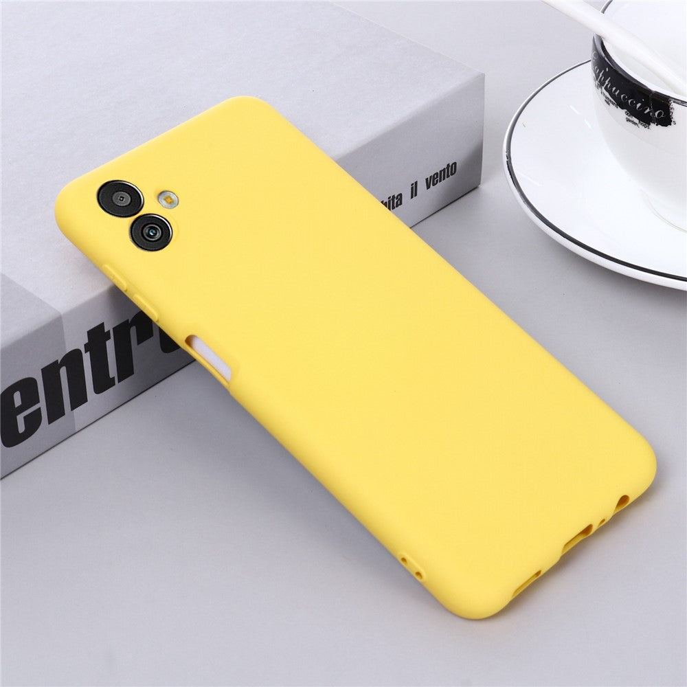 Cell Phone Case for Samsung Galaxy M13 5G, Liquid Silicone+Soft Microfiber Lining Anti-dust Phone Protective Cover - Yellow