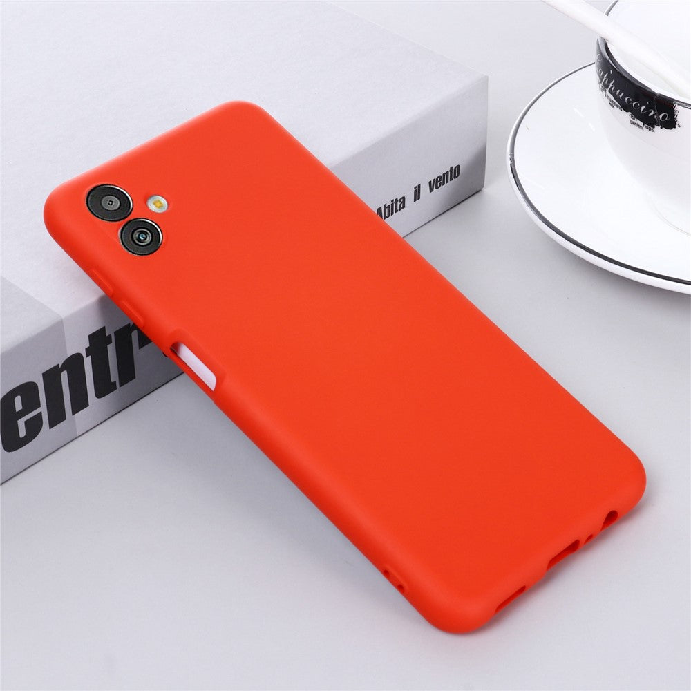 Cell Phone Case for Samsung Galaxy M13 5G, Liquid Silicone+Soft Microfiber Lining Anti-dust Phone Protective Cover - Red