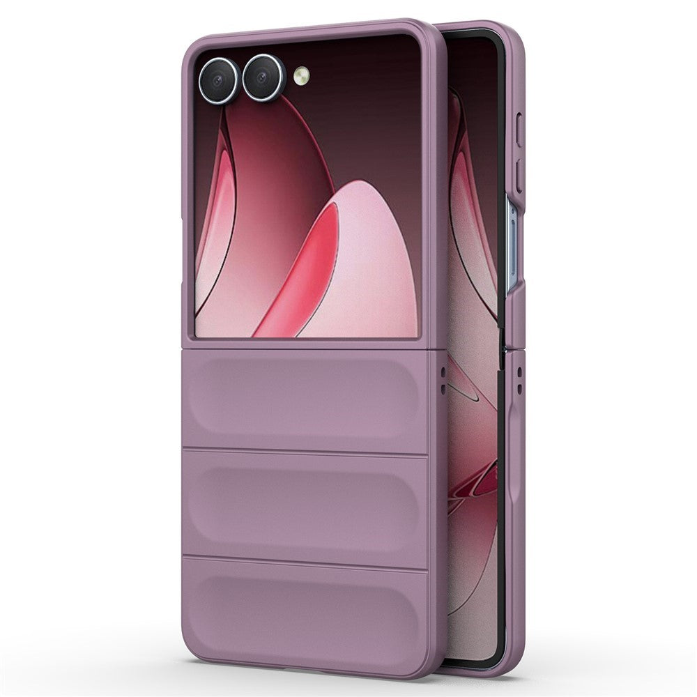 AMORUS For Samsung Galaxy Z Flip7 5G Case Shockproof Hard PC Rugged Phone Back Cover - Light Purple