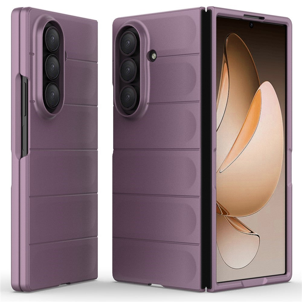 AMORUS For Samsung Galaxy Z Fold7 5G Case Shockproof Hard PC Rugged Phone Back Cover - Light Purple