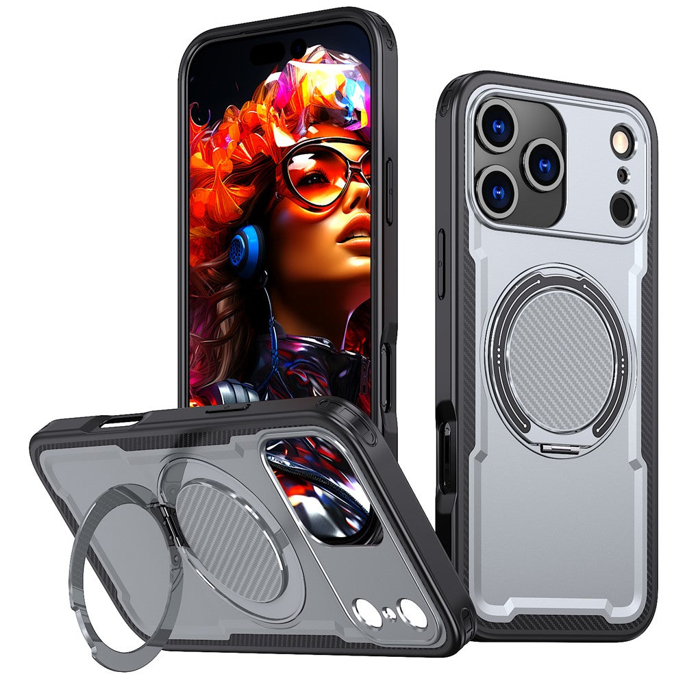 For iPhone 17 Pro Max Case Compatible with MagSafe TPU + PC Kickstand Phone Cover - Grey