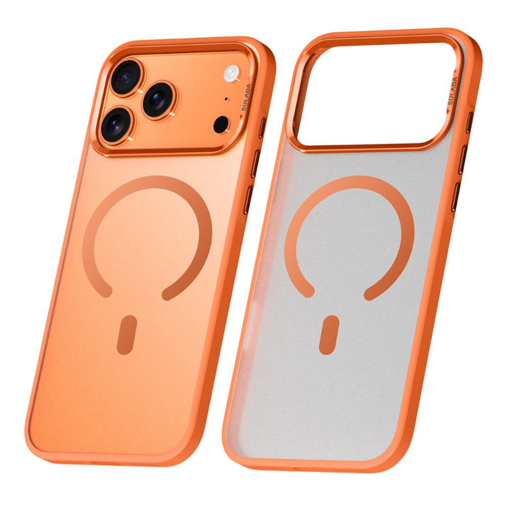 SULADA For iPhone 17 Pro Max Case Compatible with MagSafe PC + TPU Phone Cover - Orange