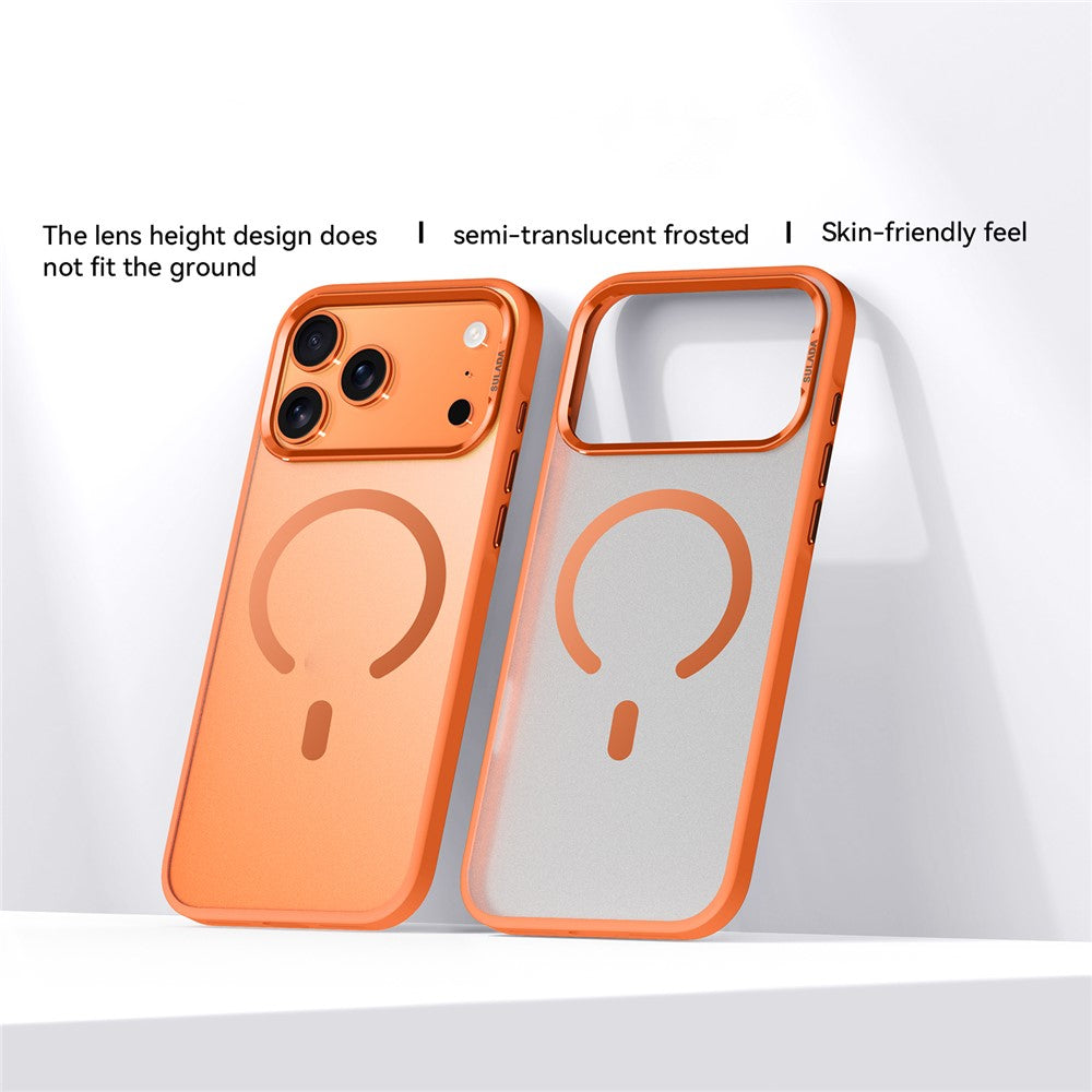 SULADA For iPhone 17 Pro Max Case Compatible with MagSafe PC + TPU Phone Cover - Orange