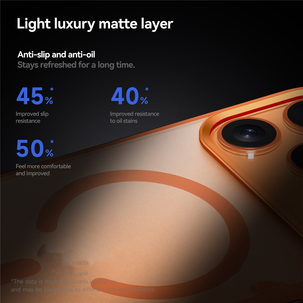 SULADA For iPhone 17 Pro Max Case Compatible with MagSafe PC + TPU Phone Cover - Orange