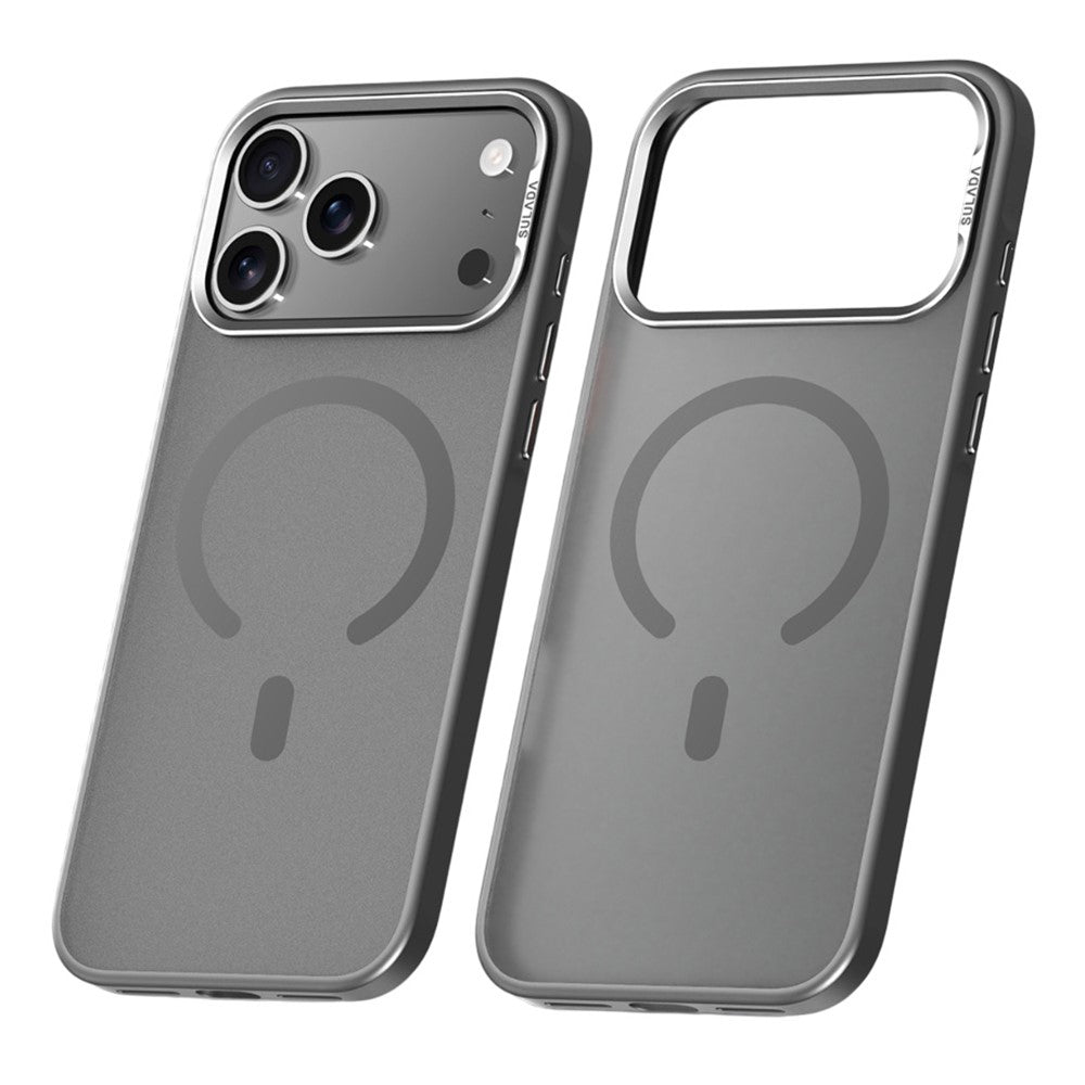SULADA For iPhone 17 Pro Max Case Compatible with MagSafe PC + TPU Phone Cover - Titanium Grey