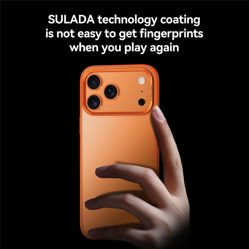 SULADA For iPhone 17 Pro Max Case PC+TPU Shockproof Matte Phone Protector Cover - Orange
