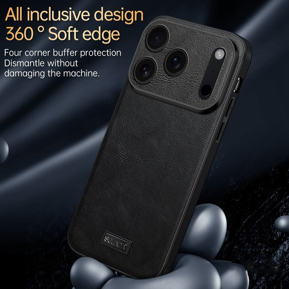 SULADA For iPhone 17 Pro Max Case PU Leather + TPU + PC Back Phone Cover - Blue