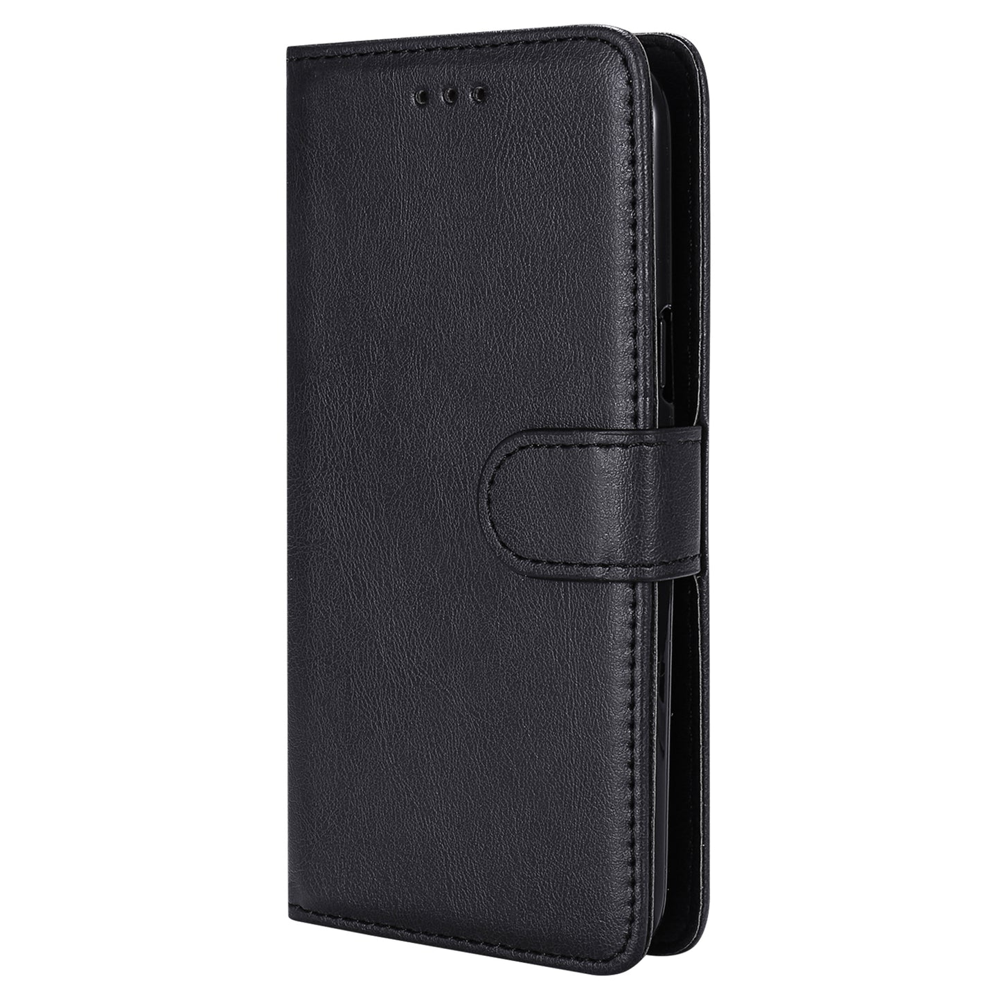 For iPhone 17 Pro Max Case 2 in 1 Detachable Magnetic Leather Wallet Mobile Cover with Strap - Black