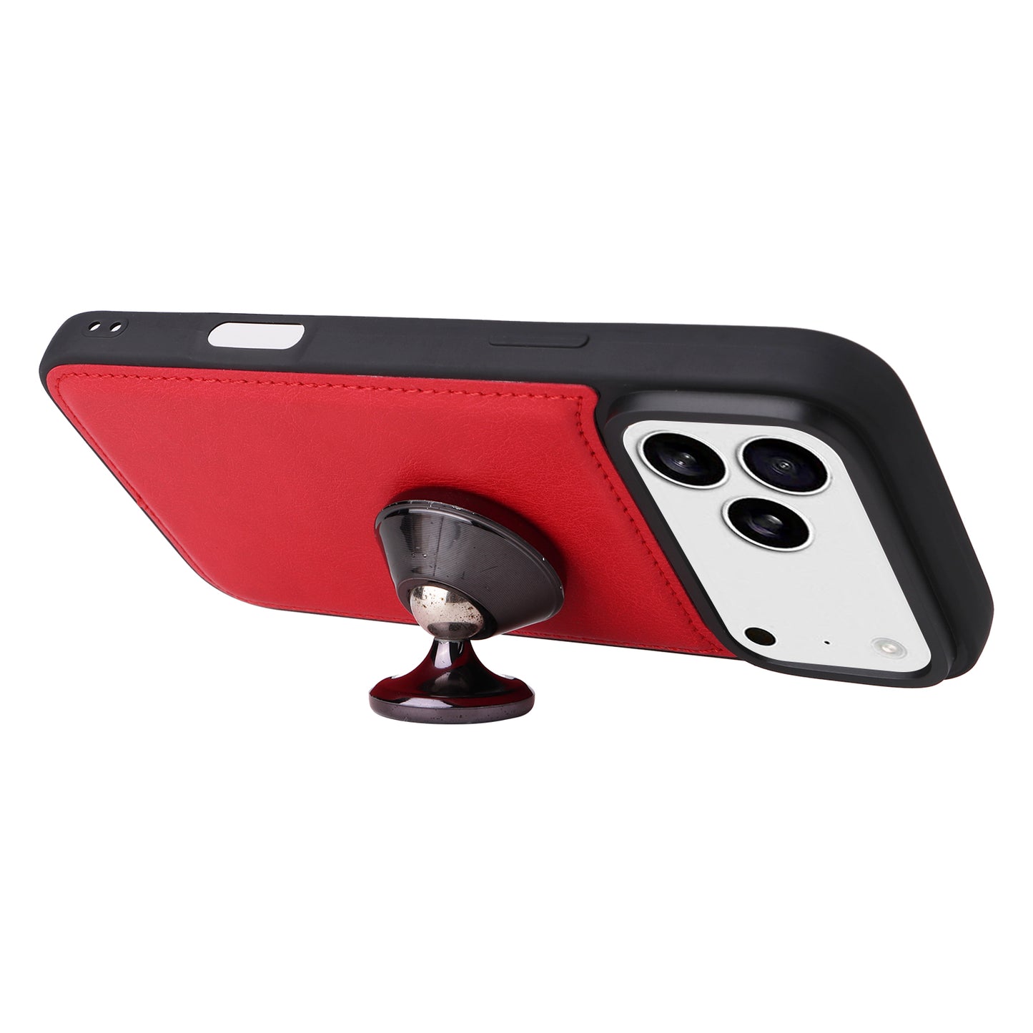 For iPhone 17 Pro Max Case 2 in 1 Detachable Magnetic Leather Wallet Mobile Cover with Strap - Red