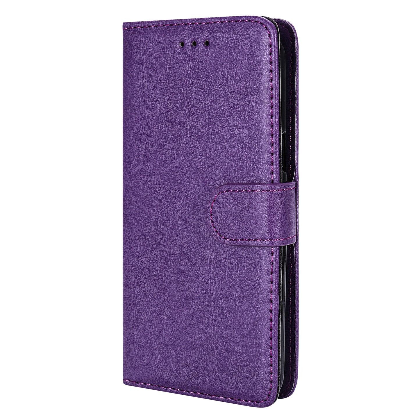 For iPhone 17 Pro Max Case 2 in 1 Detachable Magnetic Leather Wallet Mobile Cover with Strap - Purple