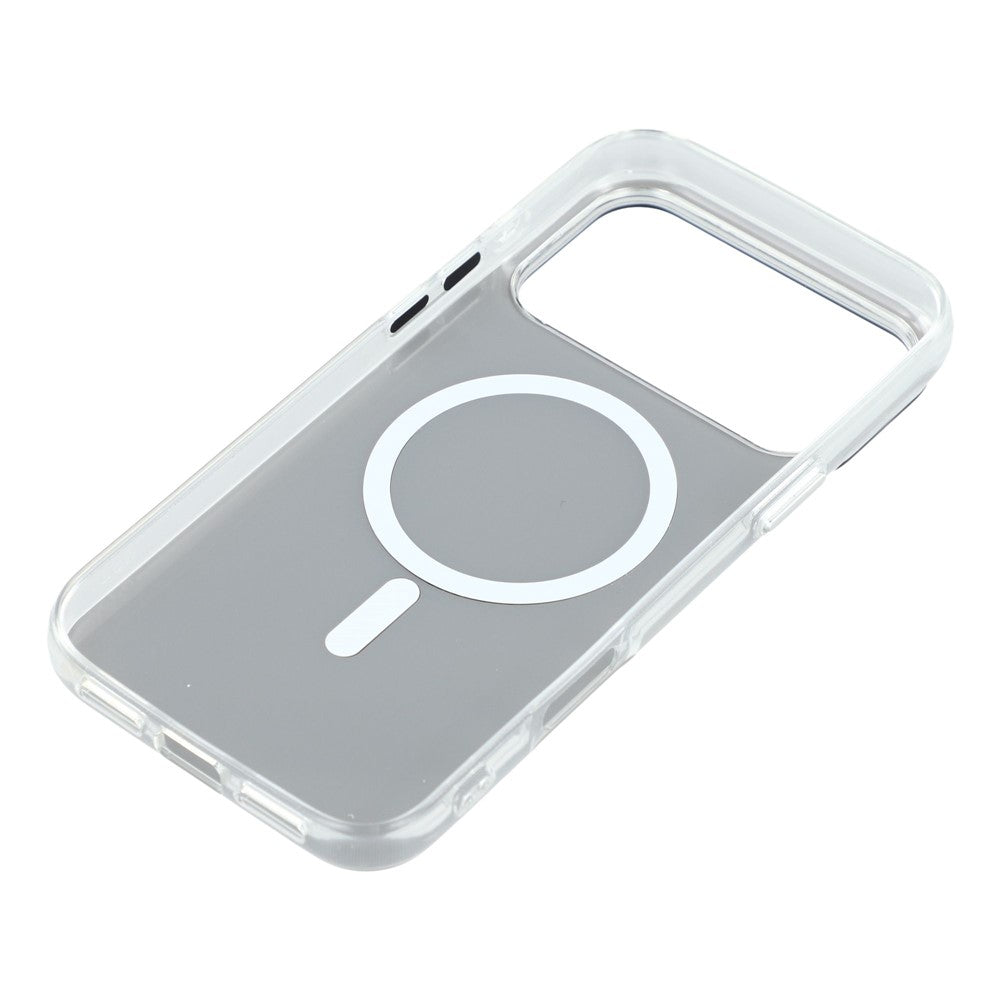 For iPhone 17 Pro Max Case Compatible with MagSafe TPU + PC Iridescent Aesthetic Phone Cover - Grey