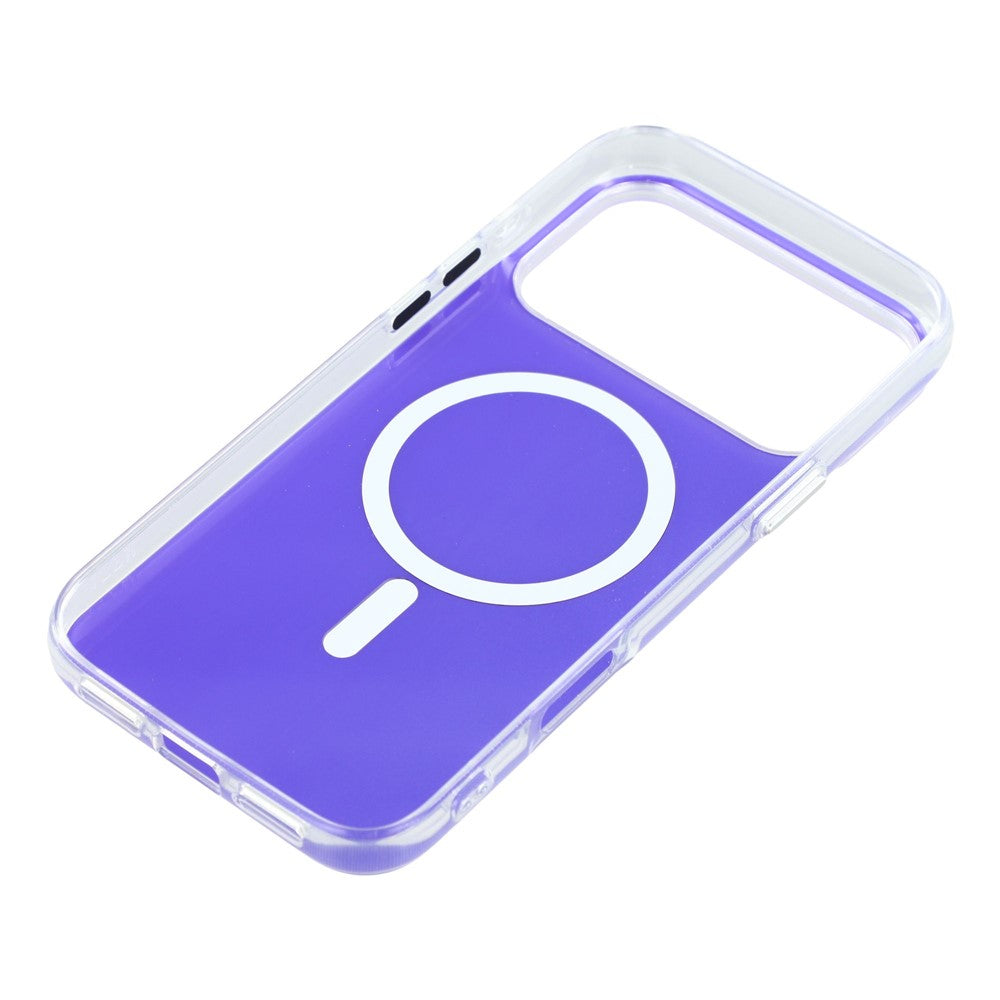 For iPhone 17 Pro Max Case Compatible with MagSafe TPU + PC Iridescent Aesthetic Phone Cover - Purple