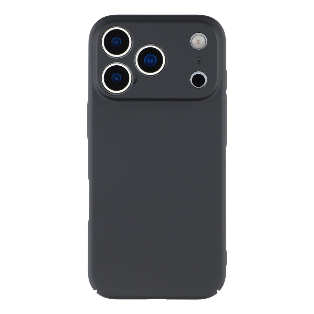 For iPhone 17 Pro Max Case Skin-Touch Rubberized Hard PC Phone Cover - Black