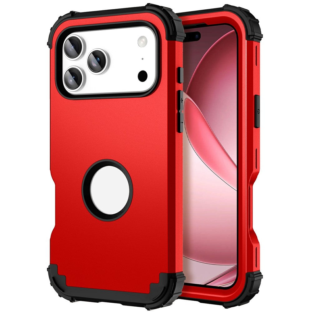 L-Style For iPhone 17 Pro Max Case Shockproof PC + TPU Phone Back Cover - Red
