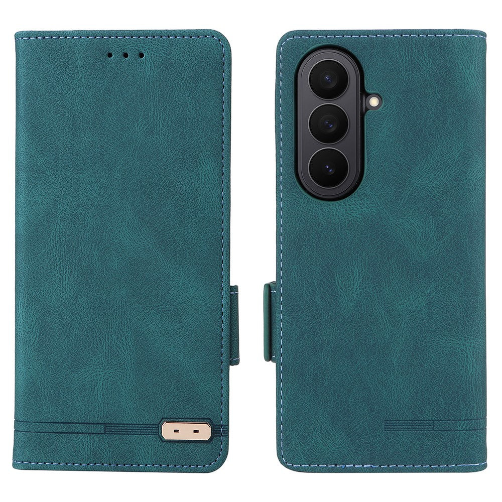 For Samsung Galaxy Z Fold7 5G Case Leather Wallet Flip Phone Cover with Hardware Decor - Blue