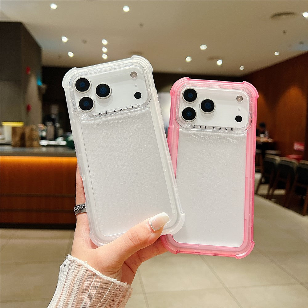 For iPhone 17 Pro Max Case 3 in 1 TPU+PC Matte Phone Cover Shockproof Back Protector - Orange