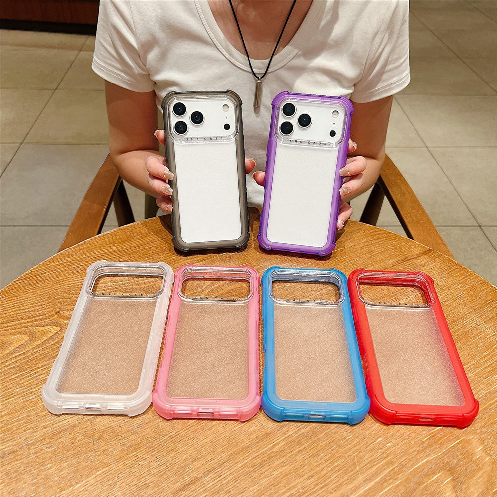 For iPhone 17 Pro Max Case 3 in 1 TPU+PC Matte Phone Cover Shockproof Back Protector - Purple