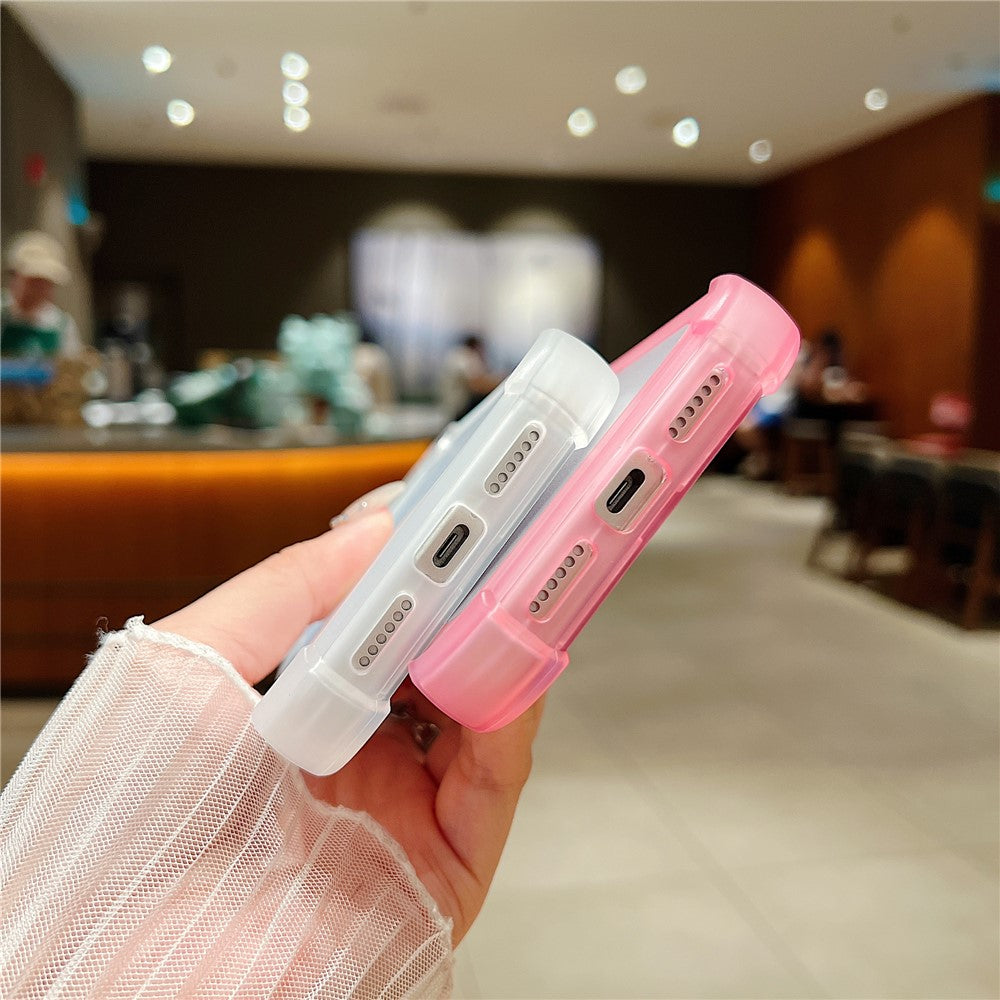 For iPhone 17 Pro Max Case 3 in 1 TPU+PC Matte Phone Cover Shockproof Back Protector - Pink