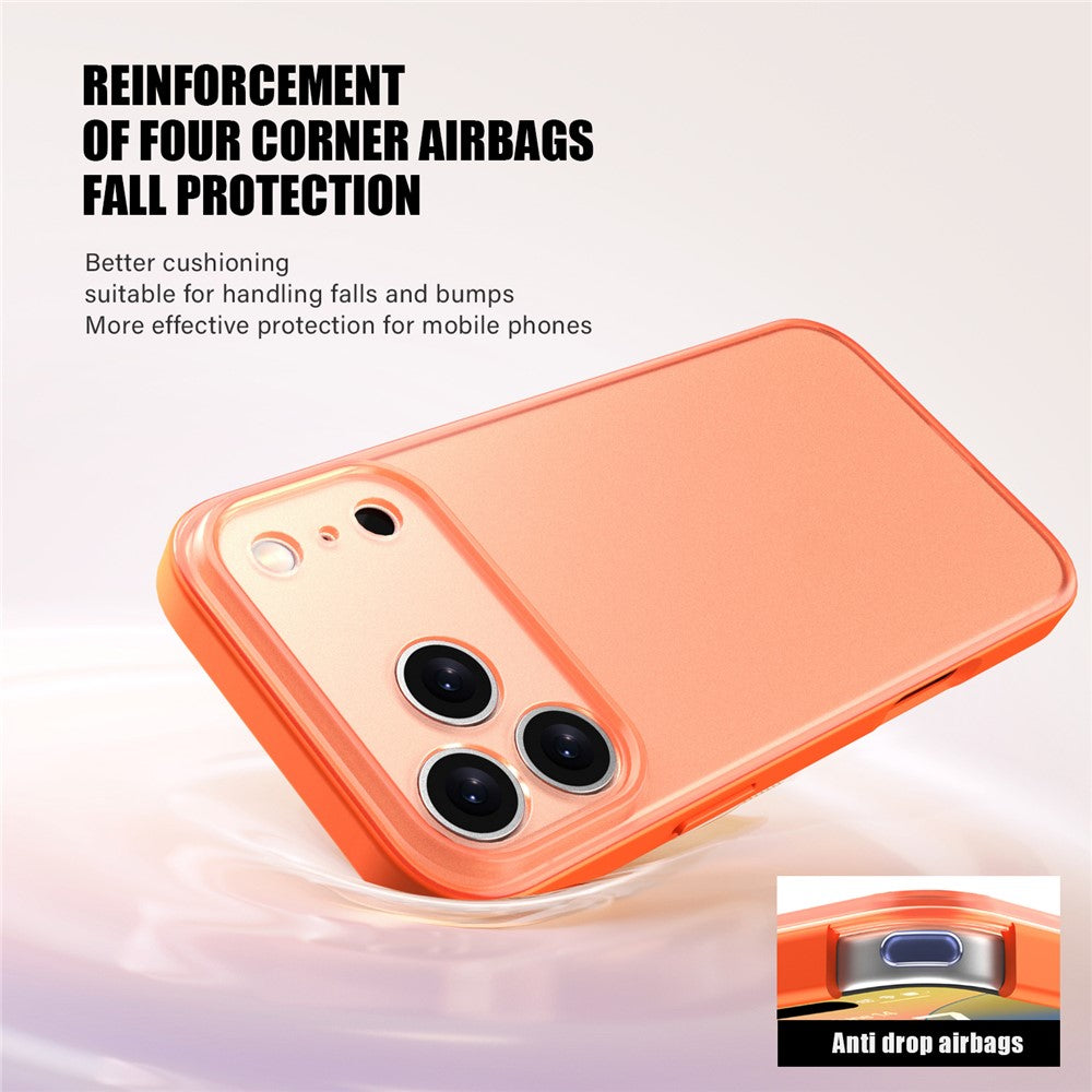 For iPhone 17 Pro Max Case Skin Feel Frosted PC + TPU Protective Phone Cover - White