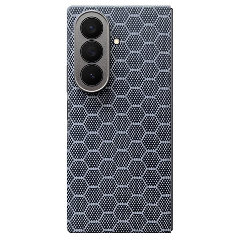 For Samsung Galaxy Z Fold7 5G Magnetic Case Precise Cutouts Aramid Fiber Honeycomb Texture Phone Cover with Front Frame