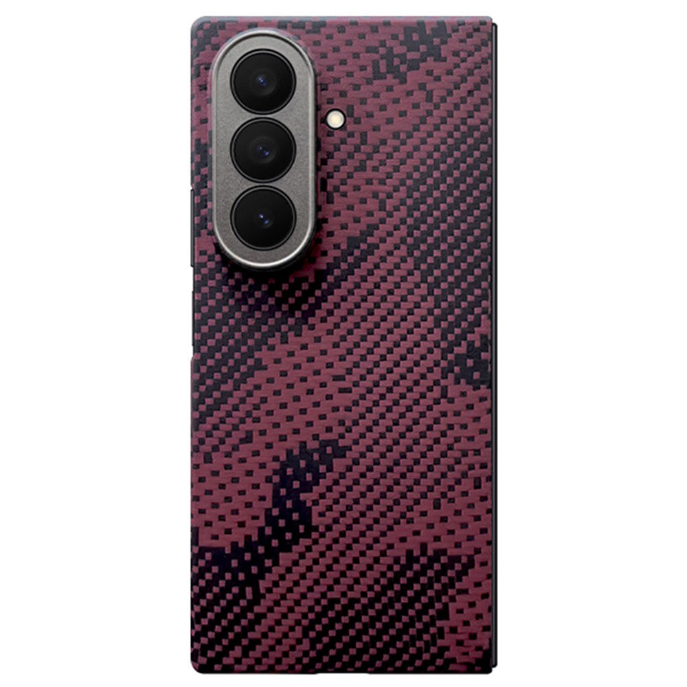 For Samsung Galaxy Z Fold7 5G Magnetic Case Precise Cutouts Camouflage Pattern Aramid Fiber Phone Cover with Metal Lens Frame / Front Frame