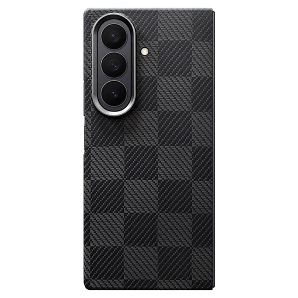 For Samsung Galaxy Z Fold7 5G Case Square Grid Texture Aramid Fiber Magnetic Phone Cover