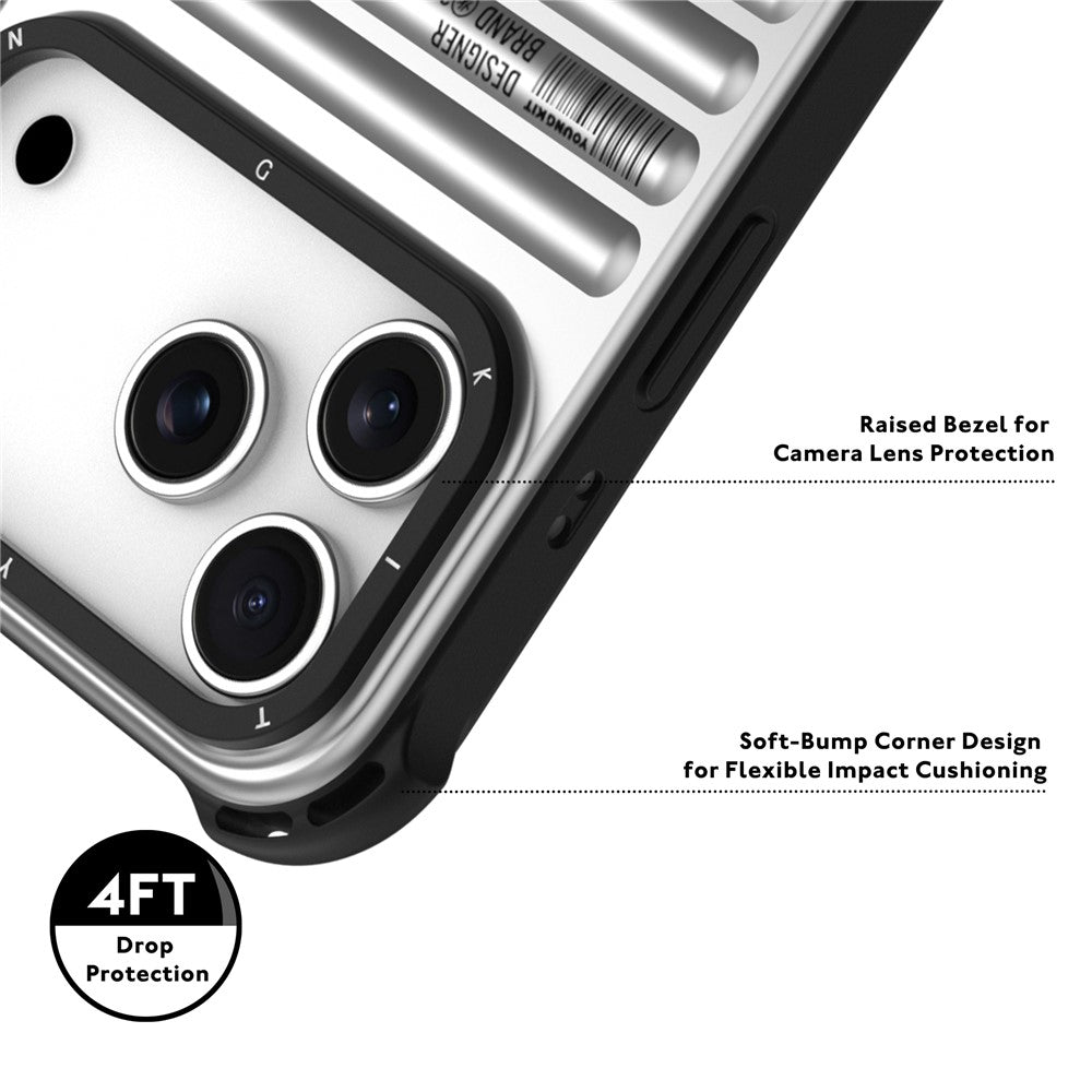 YOUNGKIT For iPhone 17 Pro Max Case Compatible with MagSafe Suitcase Texture IMD TPU Phone Cover - Black