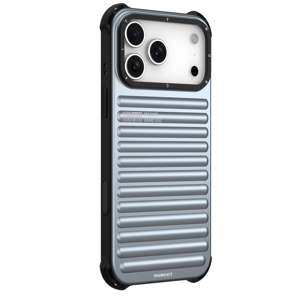 YOUNGKIT For iPhone 17 Pro Max Case Compatible with MagSafe Suitcase Texture IMD TPU Phone Cover - Sky Blue